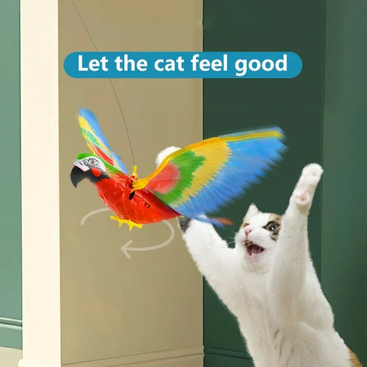 Flying Bird Cat Teasering Play