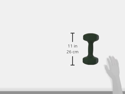 Amazon Basics Neoprene Dumbbell Hand Weights, 5 Pounds, Pair, Green