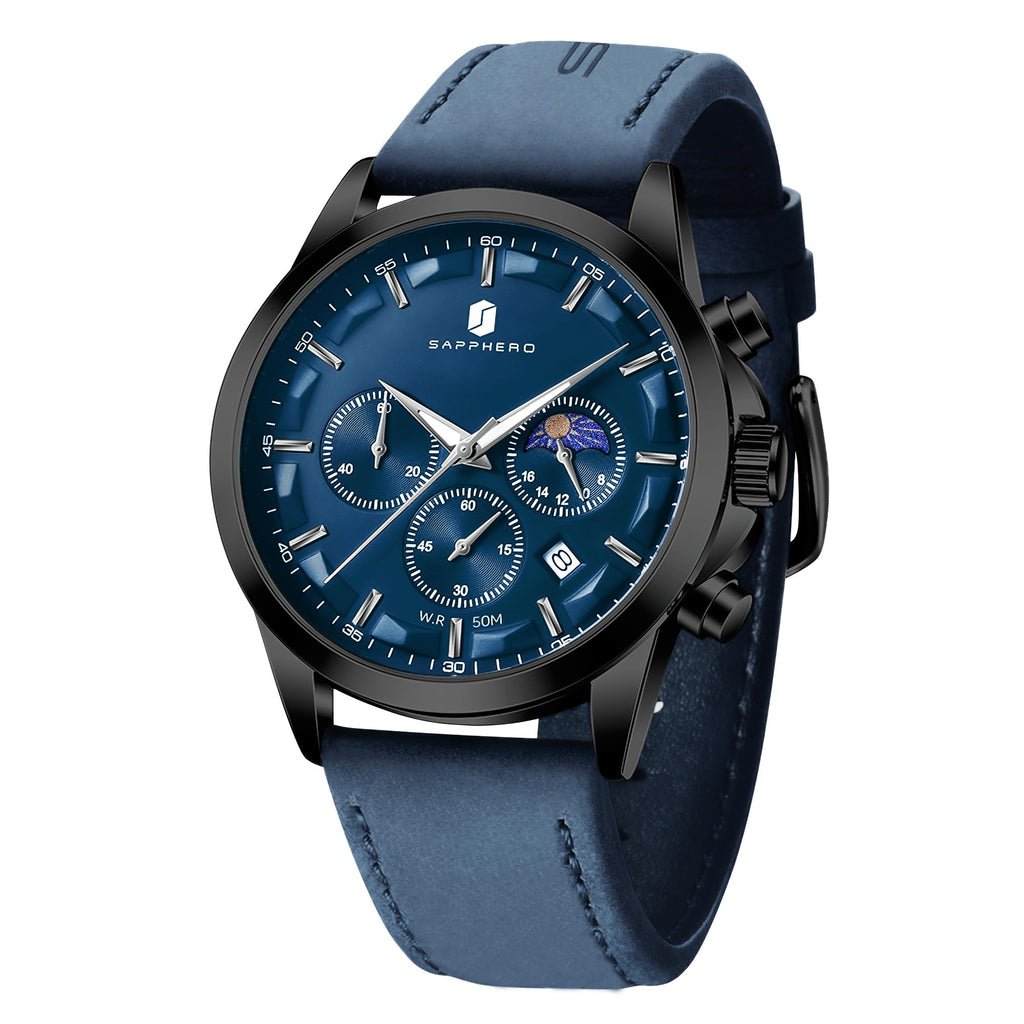 BENYAR Men's Watches Analog Quartz Chronograph Waterproof Stainless Steel Wrist Watches for Men Business Work Casual Sport Mens Dress Watch Unique Elegant Gifts for Men