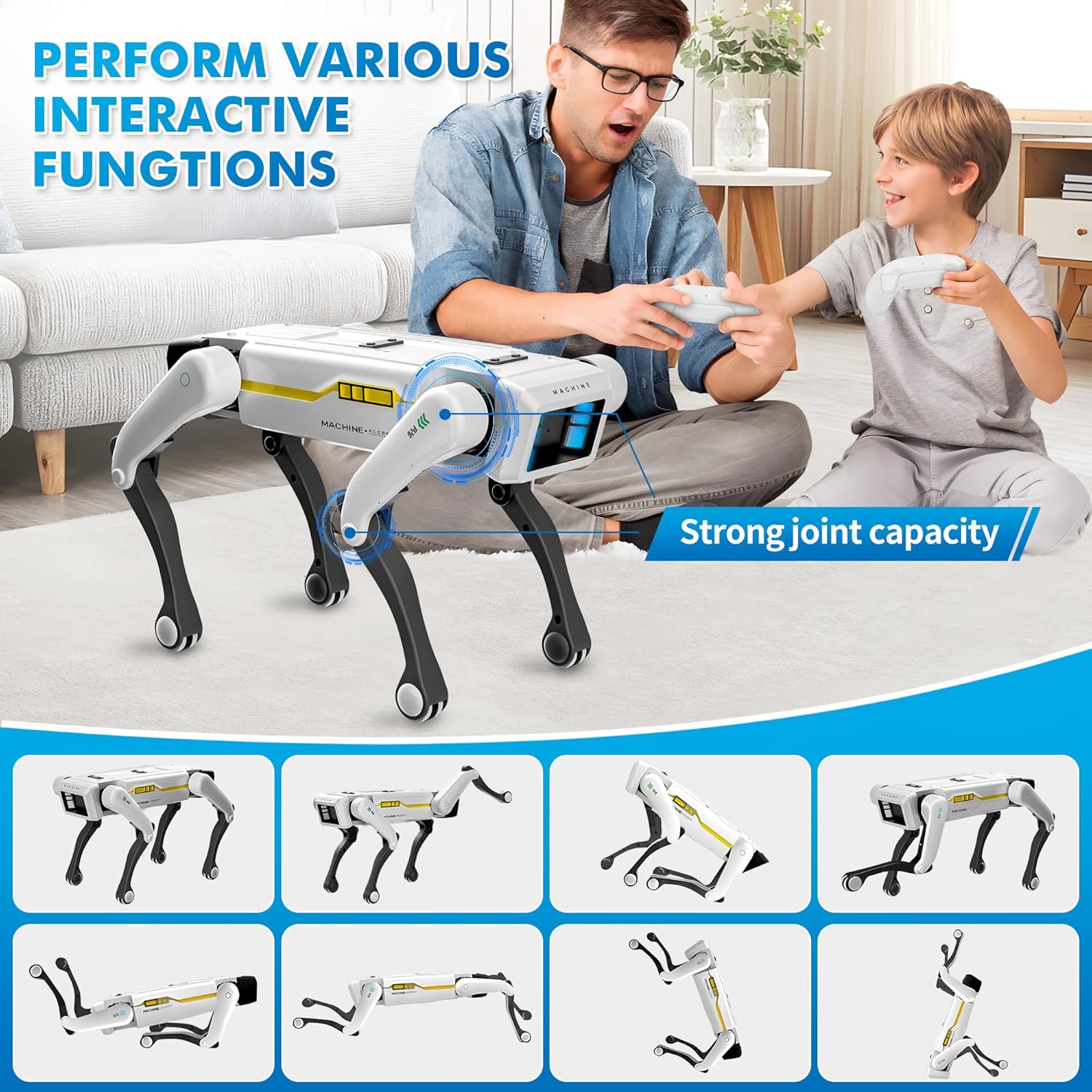 Smart AI Robot Dog – Multifunctional Interactive Toy with Voice, Dance, Patrol & Educational Features