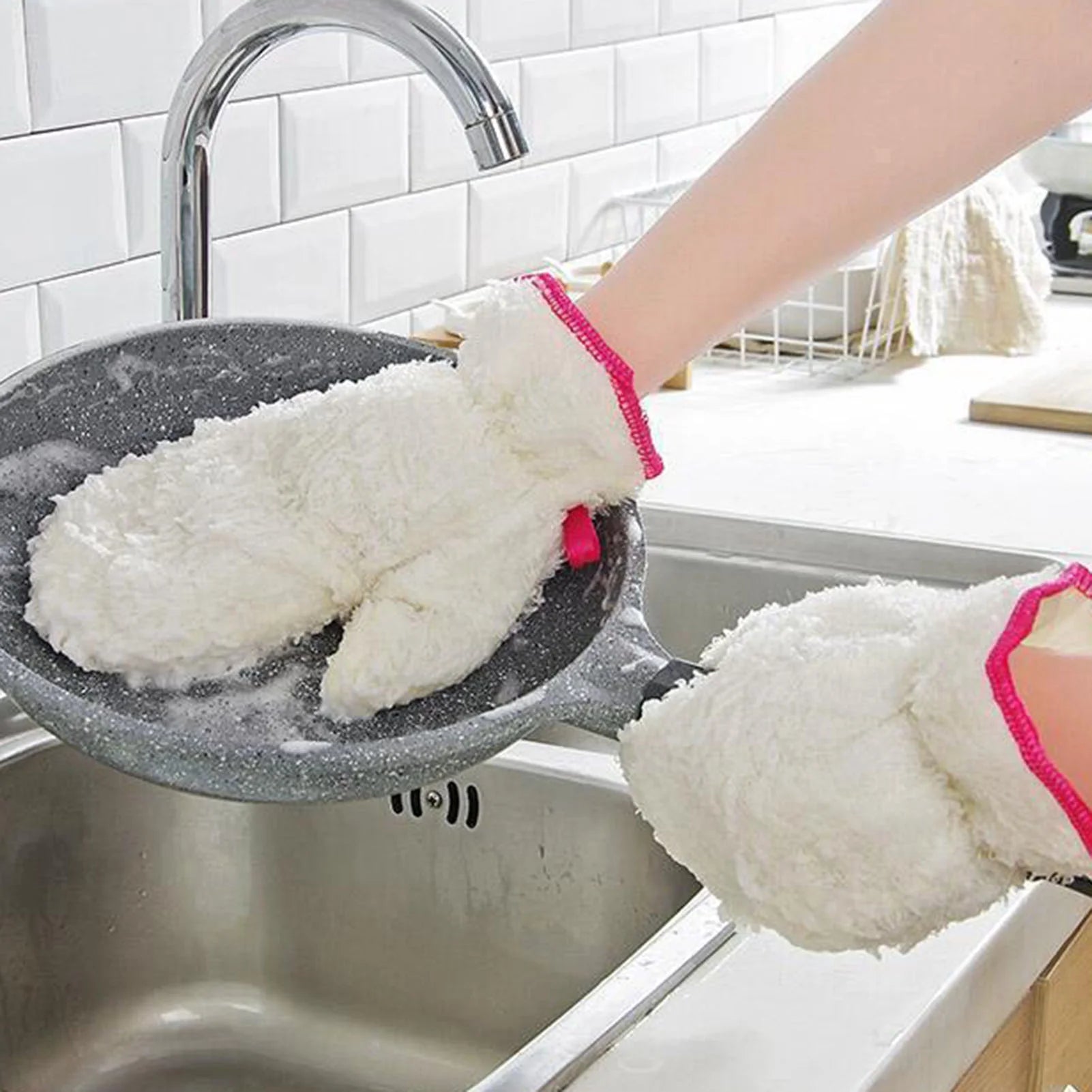 Premium Waterproof Dishwashing Gloves | Heat-Resistant, Anti-Slip & Long-Cuff Protection