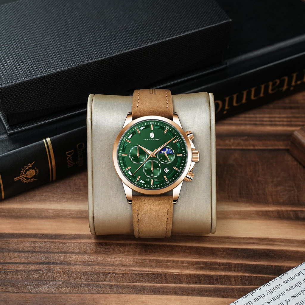 BENYAR Men's Watches Analog Quartz Chronograph Waterproof Stainless Steel Wrist Watches for Men Business Work Casual Sport Mens Dress Watch Unique Elegant Gifts for Men