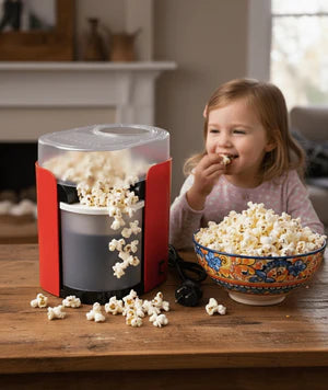 Healthy Hot Air Popcorn Maker – Oil-Free, Fast & Compact Home Popcorn Machine